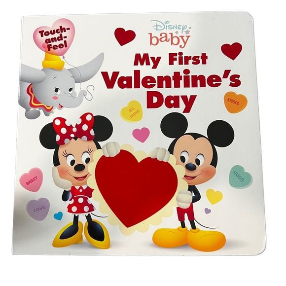 Disney Baby My First Valentine’s‎ Day Touch and Feel Baby Toddler Board Book - Picture 1 of 5